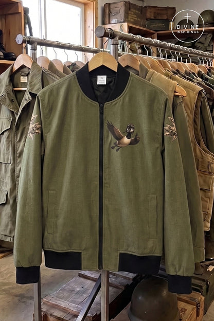 Bomber Command Men's Vintage Green Bomber Jacket