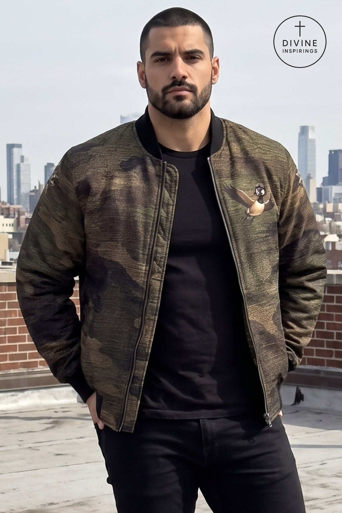 Bomber Command Men's Camo Bomber Jacket
