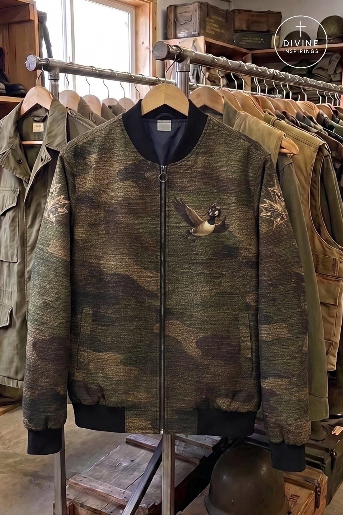 Bomber Command Men's Camo Bomber Jacket