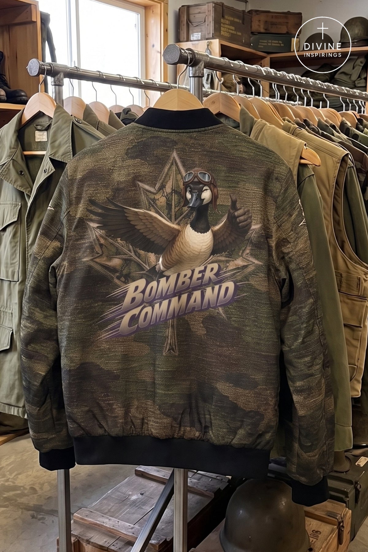 Bomber Command Men's Camo Bomber Jacket