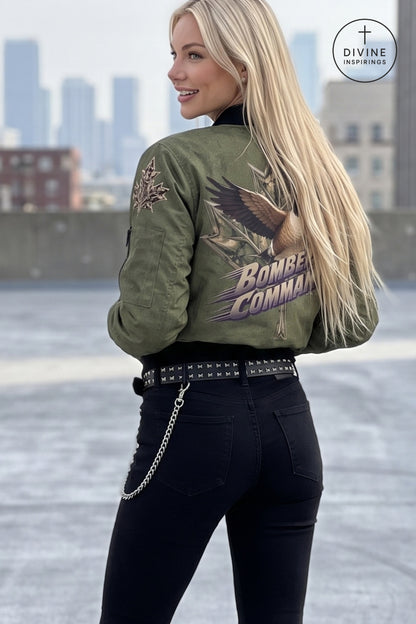 Bomber Command Women's Vintage Green Jacket