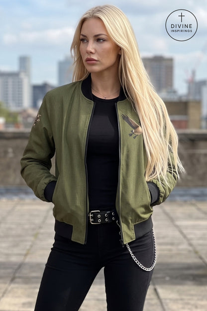 Bomber Command Women's Vintage Green Jacket