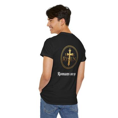 Jesus Is Lord / He Is Risen Christian Tee – Men’s Bold Faith Statement (White Lettering)