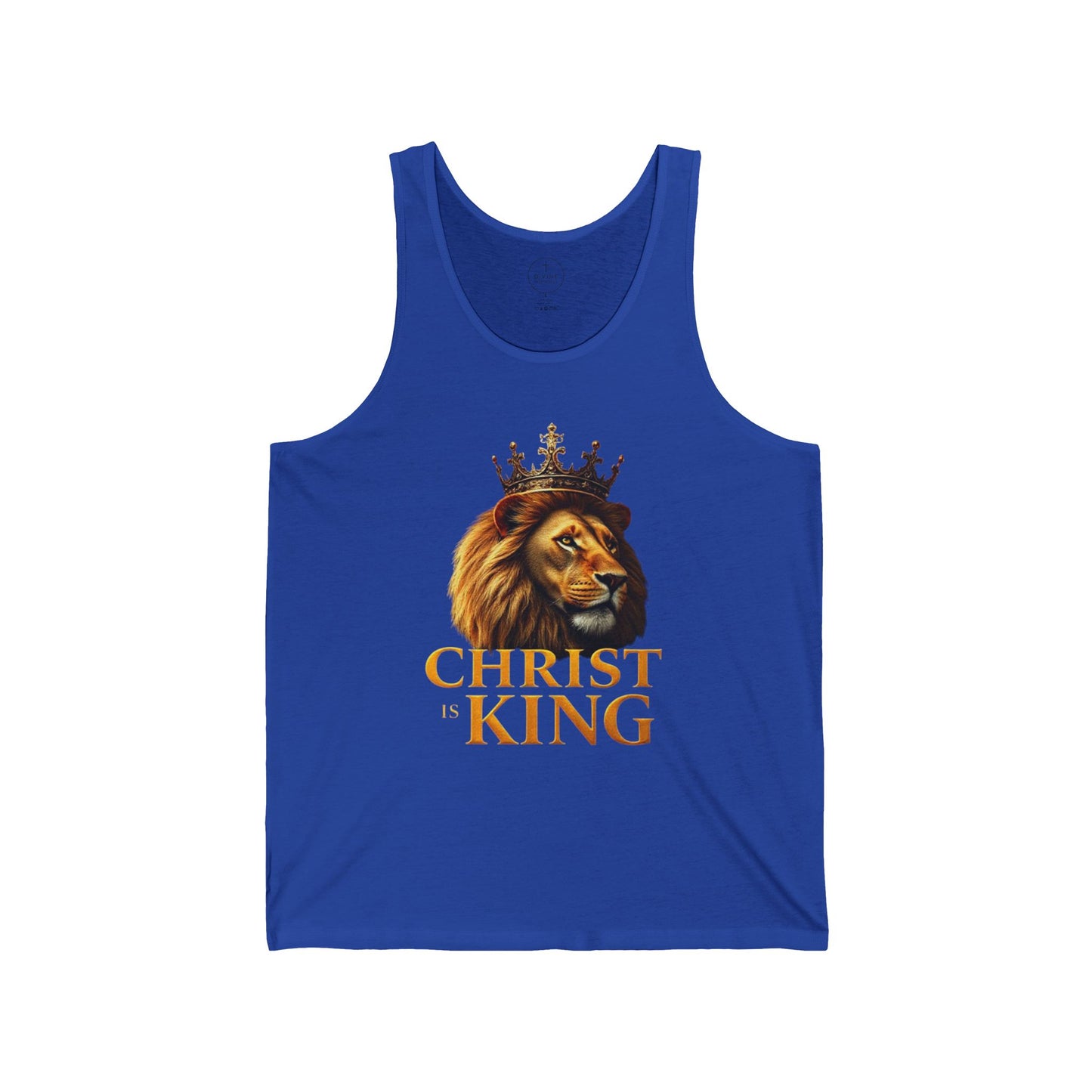 Christ is King – Men’s Christian Tank Top with Lion & Cross Design