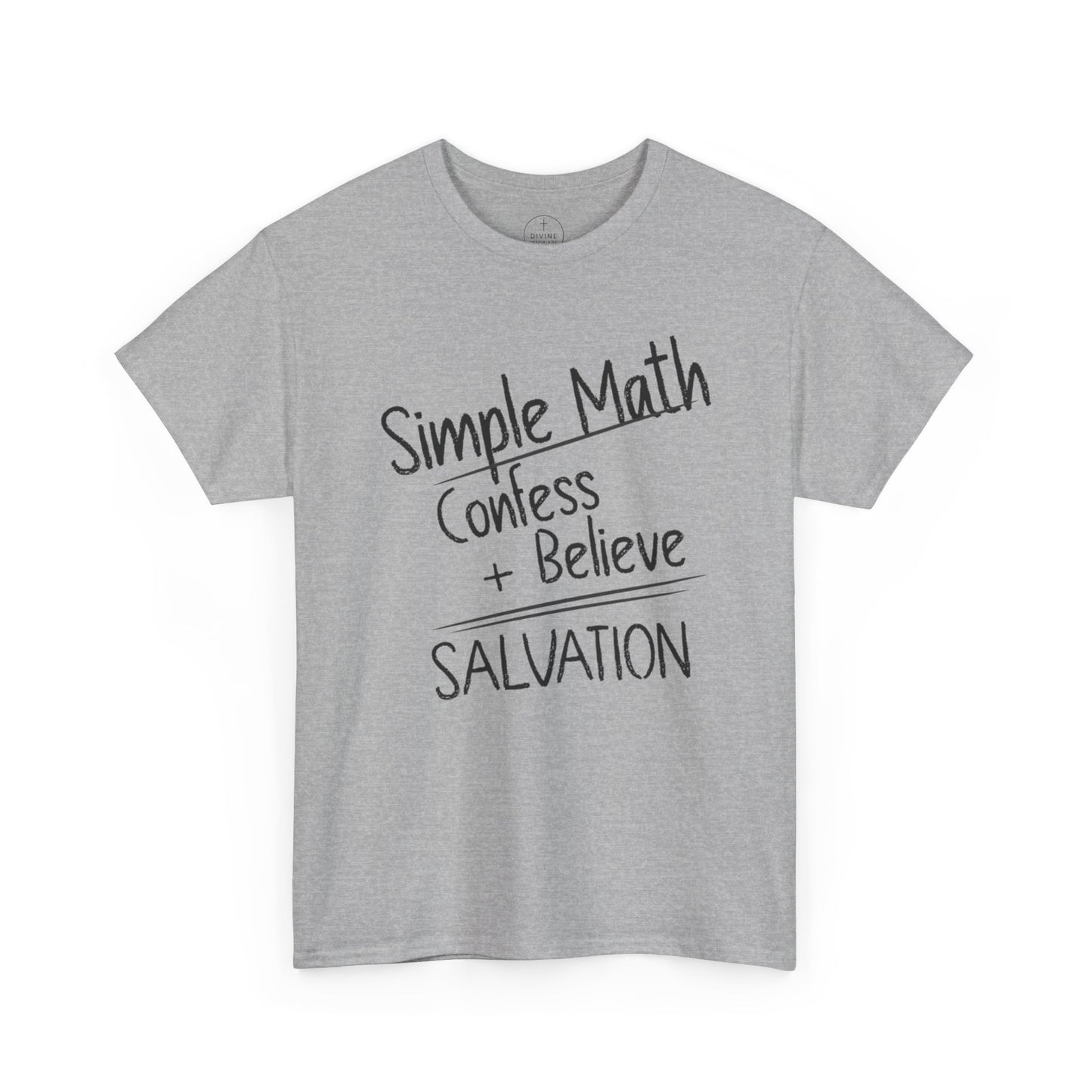 Simple Math of Salvation - Men’s Christian T-Shirt (Black Chalk)