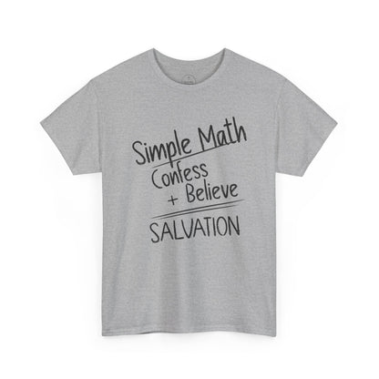 Simple Math of Salvation - Men’s Christian T-Shirt (Black Chalk)