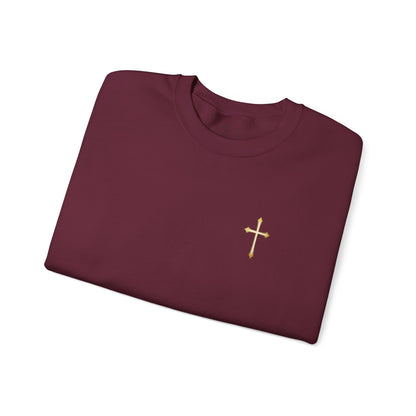 Elegant Gold Cross Men's Sweatshirt