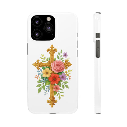 Floral Cross Snap Case for iPhone – Faith in Bloom