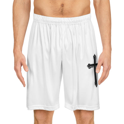 Stylish Basketball Shorts with Cross Design - Perfect for Athletes, Summer Wear, Gym, Sports Events, Streetwear