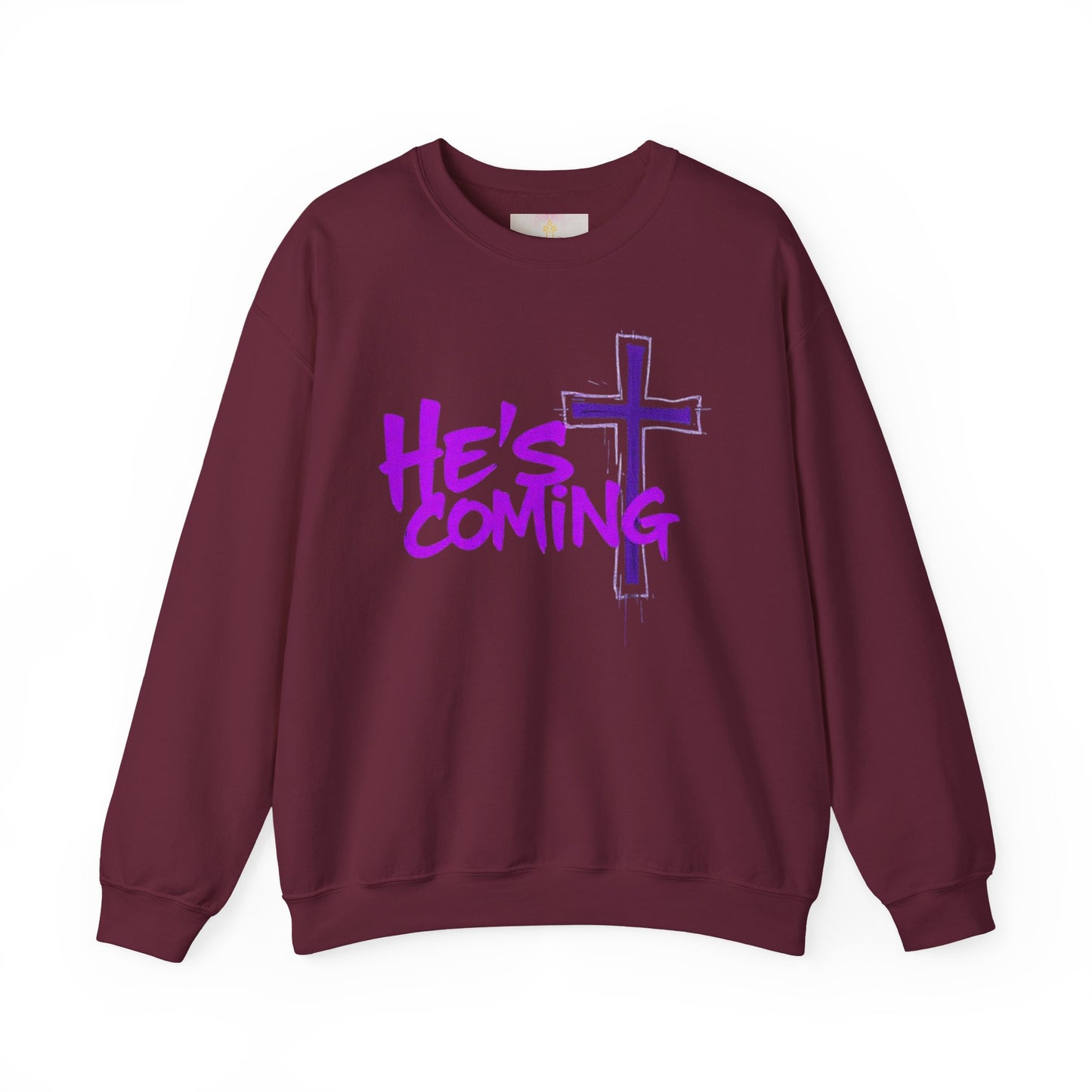 Faithful & Bold Women’s Sweatshirt – “He’s Coming” Christian Prophecy Apparel