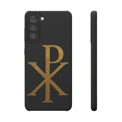 Our Eternal Hope in Christ - Black Chi Rho Snap Case for Samsung
