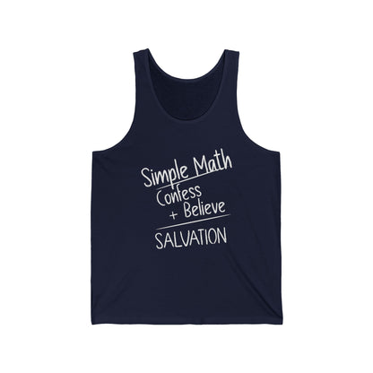 Simple Math Men’s Tank – Bold Faith (White Chalk)
