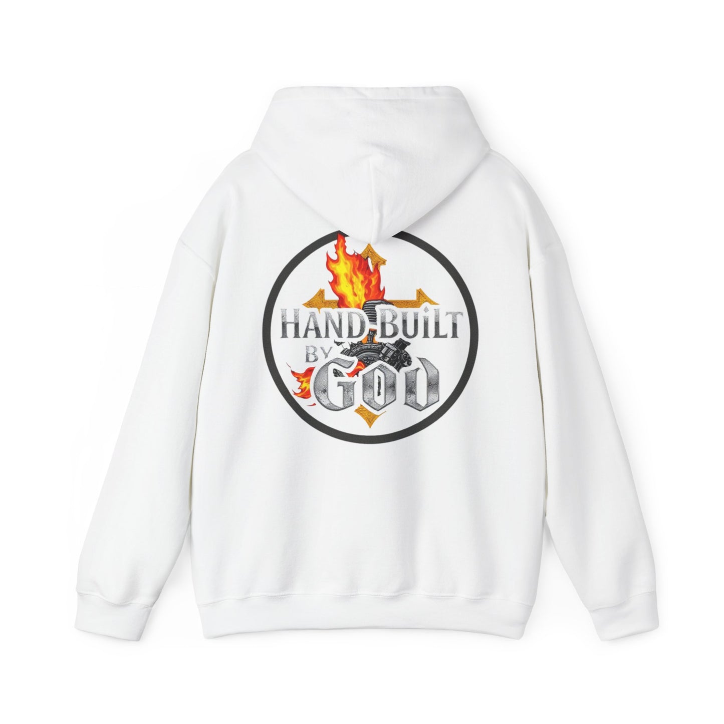 Men’s “Hand Built By God” Christian Hoodie – Bold Faith Identity Pullover