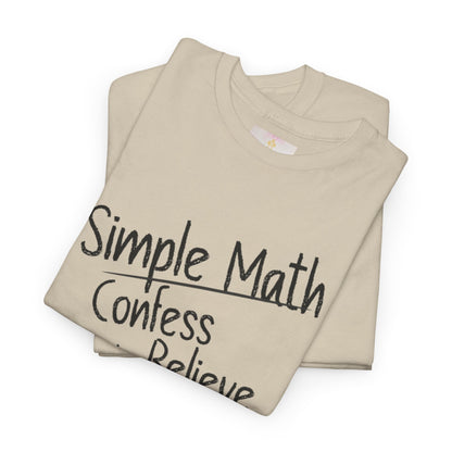 Simple Math of Salvation Men’s T-Shirt – Bold Faith (Black Chalk)