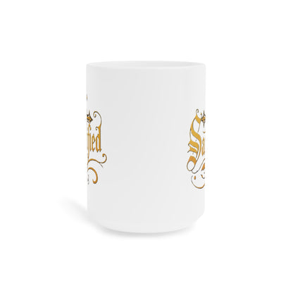 “Sanctified” Ceramic Mug – Cross Design