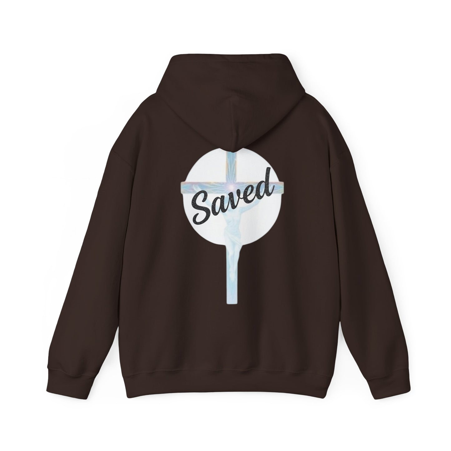 Saved in Christ – Men’s Faith Hoodie with Cross Design