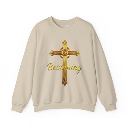 Becoming Men’s Faith Sweatshirt – Dark Lettering (Philippians 1:6)