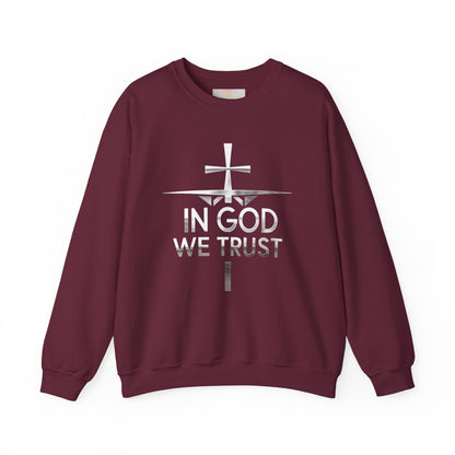 In God We Trust | Women’s Christian Sweatshirt with Scripture Back Print