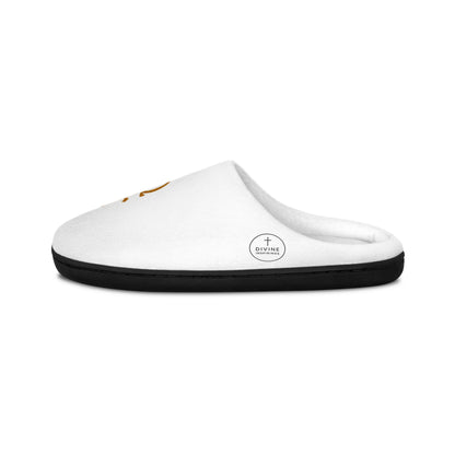 Alpha & Omega Slippers – Faith-Inspired Cozy Footwear with Cross Design
