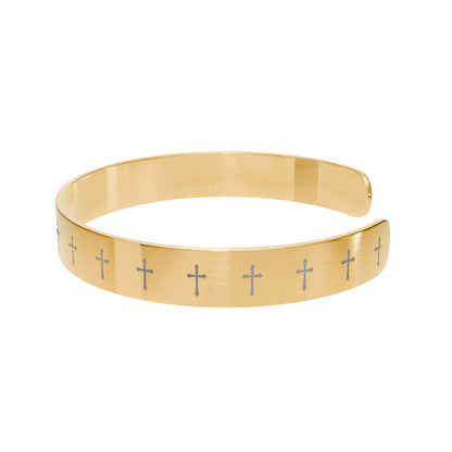 Guiding Light Cross Cuff Bracelet – Elegant Faith Accessory