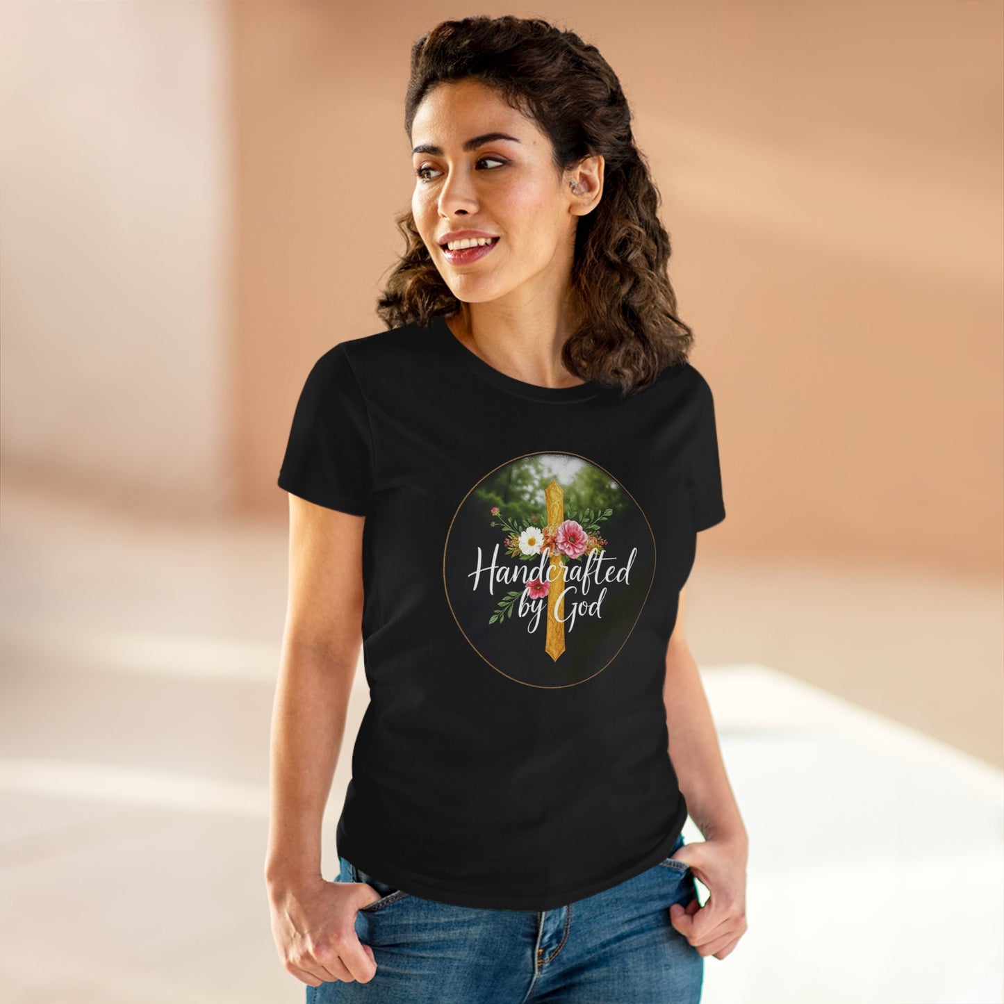 Handcrafted by God – Women’s Faith-Inspired Tee