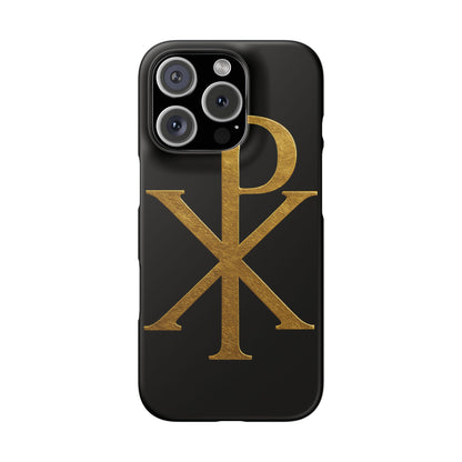 Black Chi Rho Snap Case for iPhone – The Way, Truth & Life