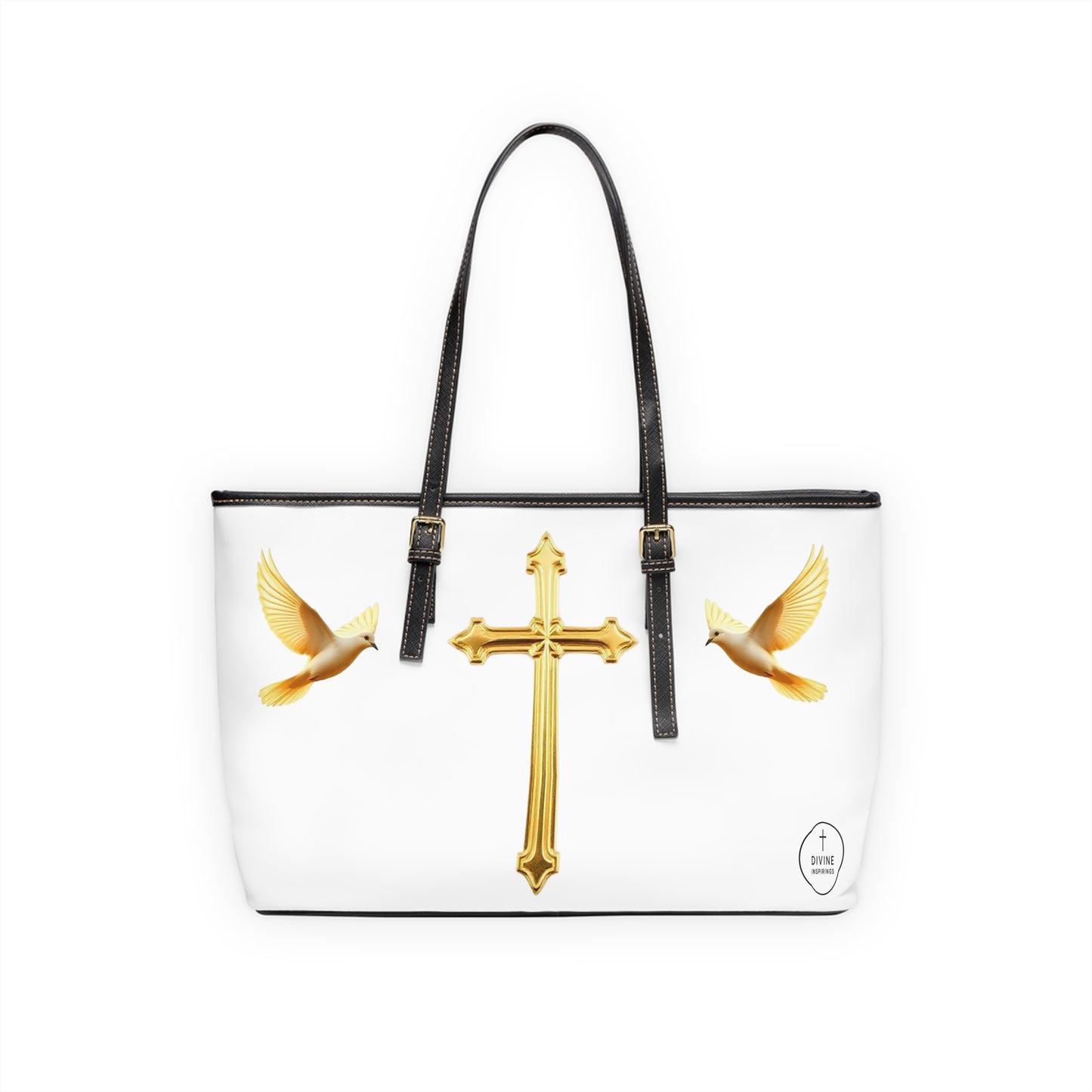 Faith, Peace, and Renewal Shoulder Bag in White