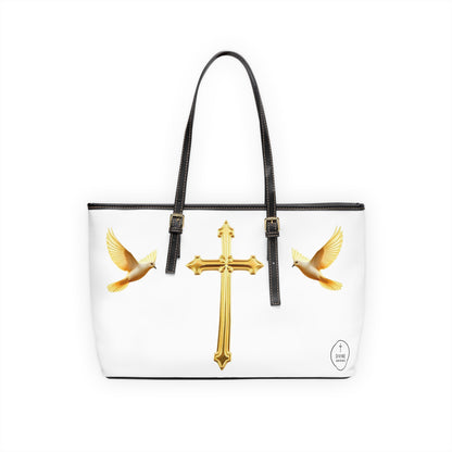 Faith, Peace, and Renewal Shoulder Bag in White