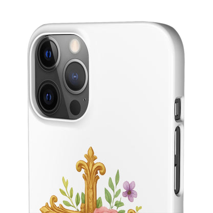 Floral Cross Snap Case for iPhone – Faith in Bloom