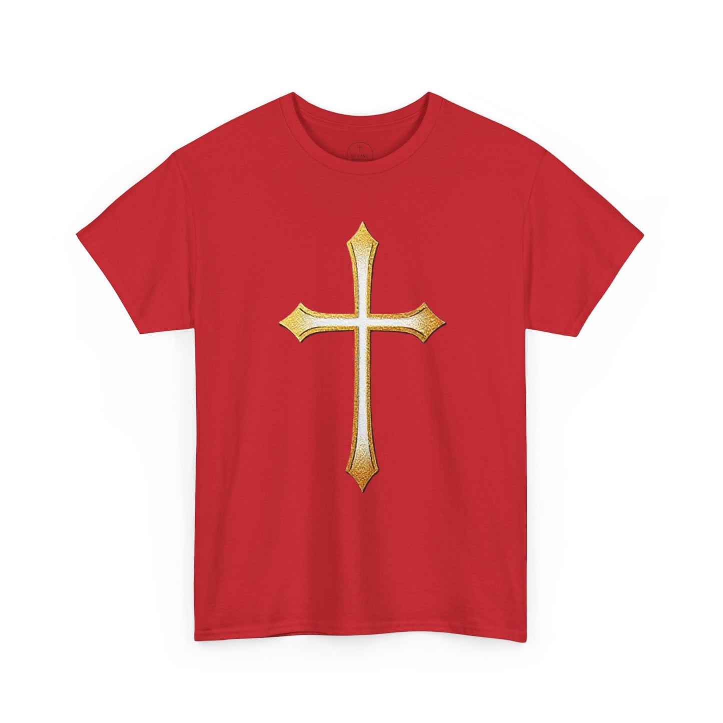 Men’s Gold Cross Tee – Christian Faith-Inspired Apparel