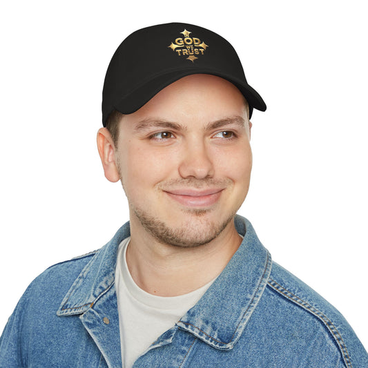 Golden Faith – Low Profile “In God We Trust” Christian Baseball Cap