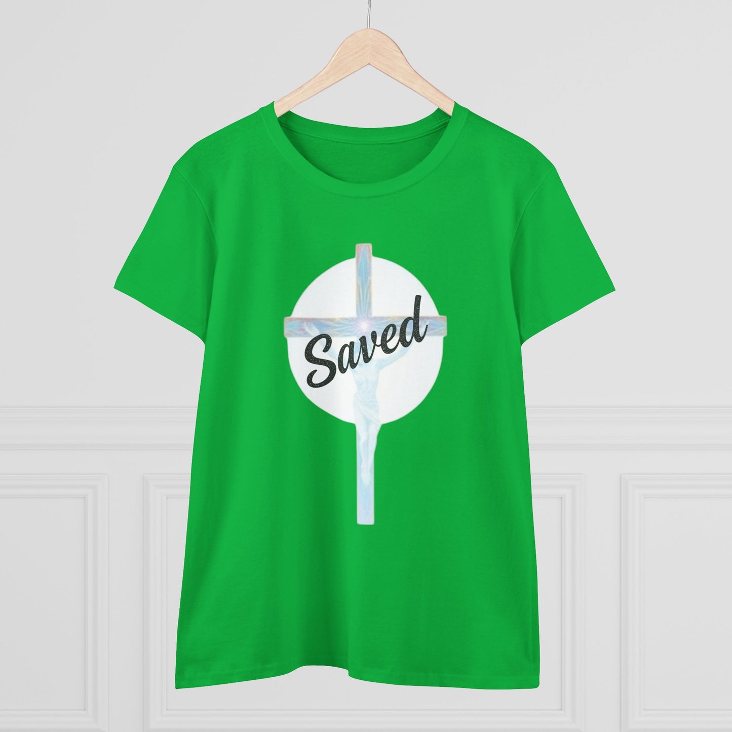 Redeemed & Saved – Women’s Christian Cross T-Shirt