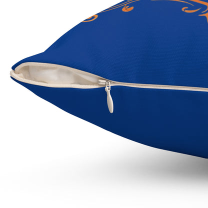 Faith Above All in Blue – ‘In God We Trust’ Throw Pillow