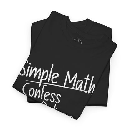 Simple Math of Salvation Men’s Christian T-Shirt (White Chalk)