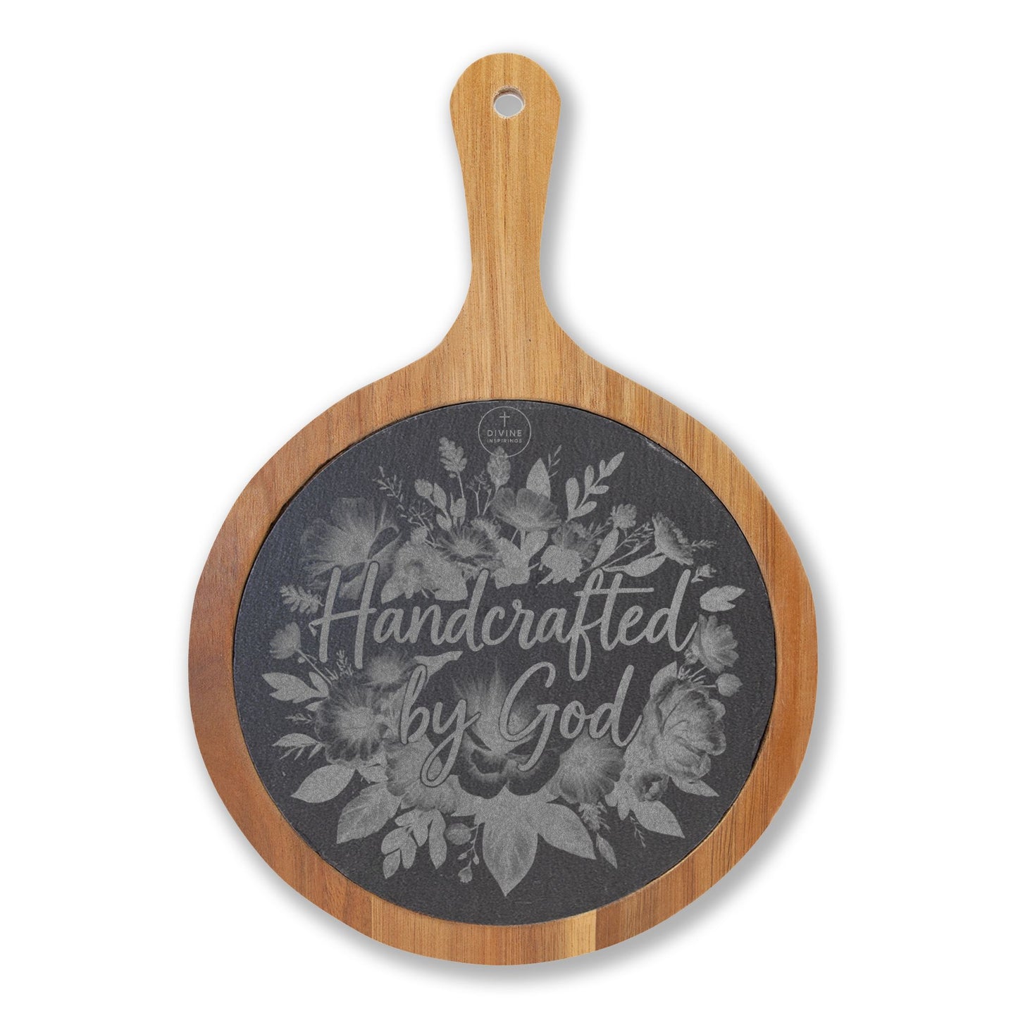 Handcrafted by God Charcuterie Board – Faith-Inspired Design