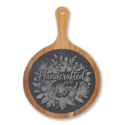 Handcrafted by God Charcuterie Board – Faith-Inspired Design