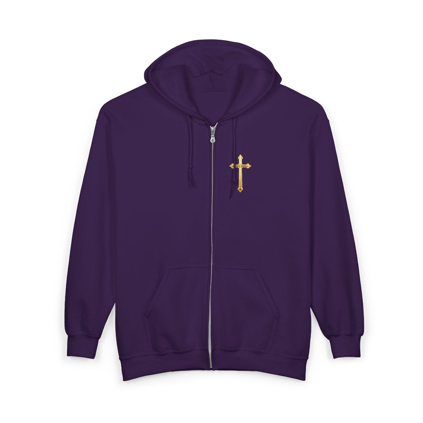 Sanctified Women's Gothic Cross Zip-Up Hoodie – Faith & Comfort