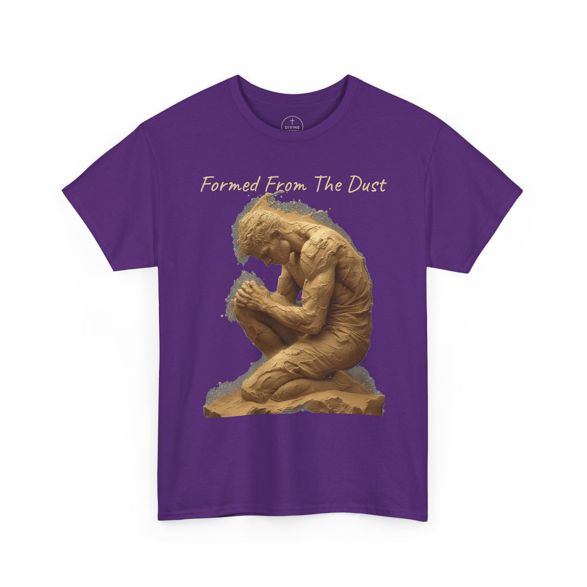 Formed from the Dust | Men’s Christian T-Shirt with Genesis 2:7 (Light Lettering)