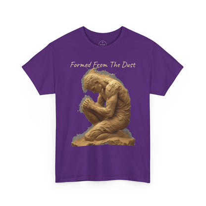 Formed from the Dust | Men’s Christian T-Shirt with Genesis 2:7 (Light Lettering)