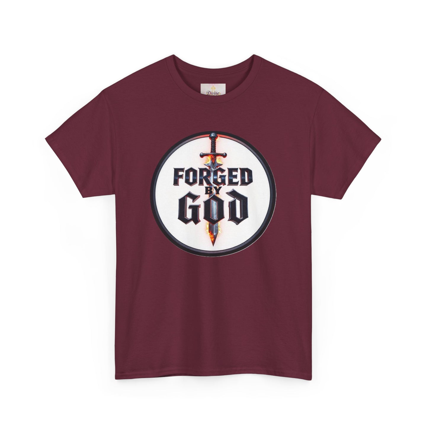 Forged by God Men’s Christian T-Shirt – Strength in Faith Apparel