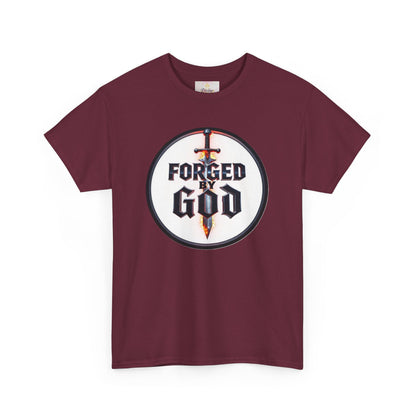 Forged by God Men’s Christian T-Shirt – Strength in Faith Apparel