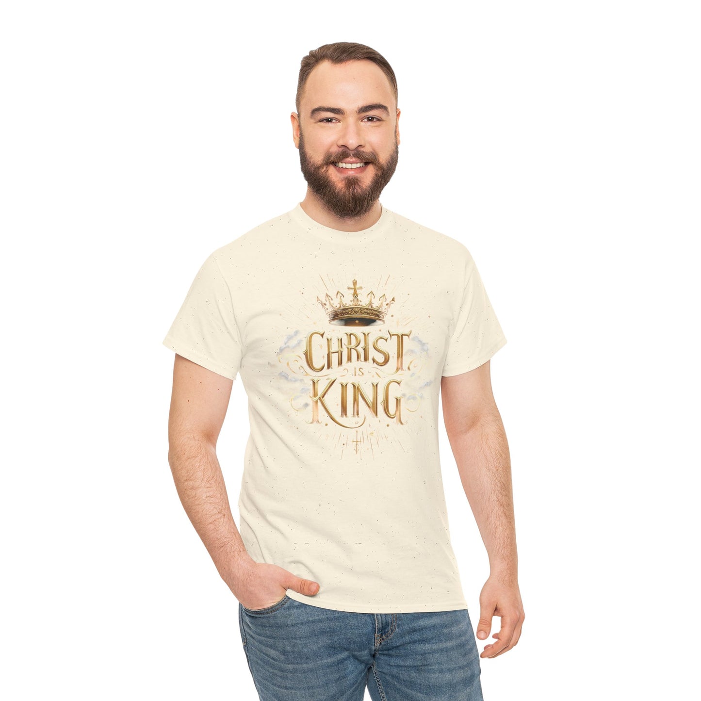Christ is King Crowned - Men's Christian T-Shirt