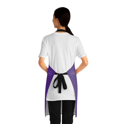 Gold Chi Rho Christian Kitchen Apron in Purple – Faith & Light in Every Meal