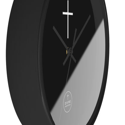 Minimalist White Cross Wall Clock – Pure Christian Home Decor