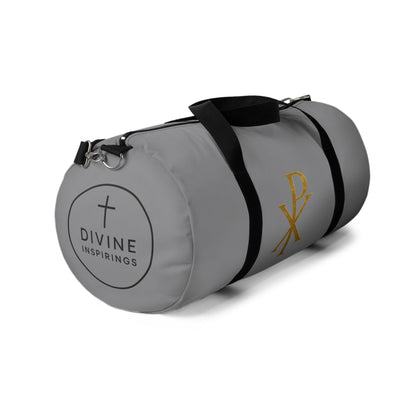 Christ’s Victory Duffle Bag in Grey – Chi Rho Symbol