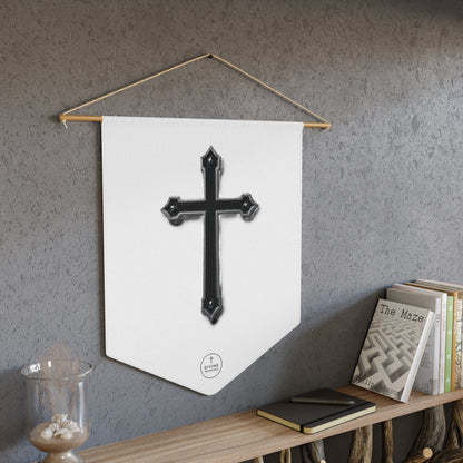 At the Foot of the Cross Pennant Banner – Black Cross Design