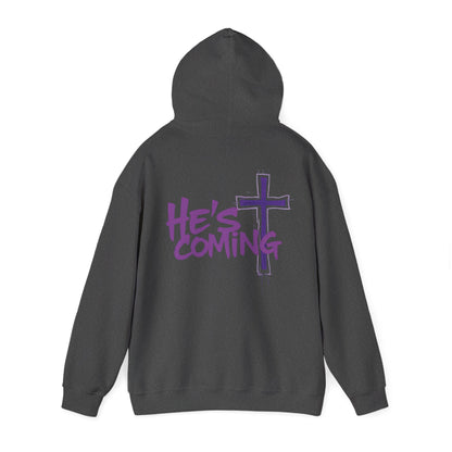 Prophetic “He’s Coming” Men’s Hoodie – Bold Christian Streetwear