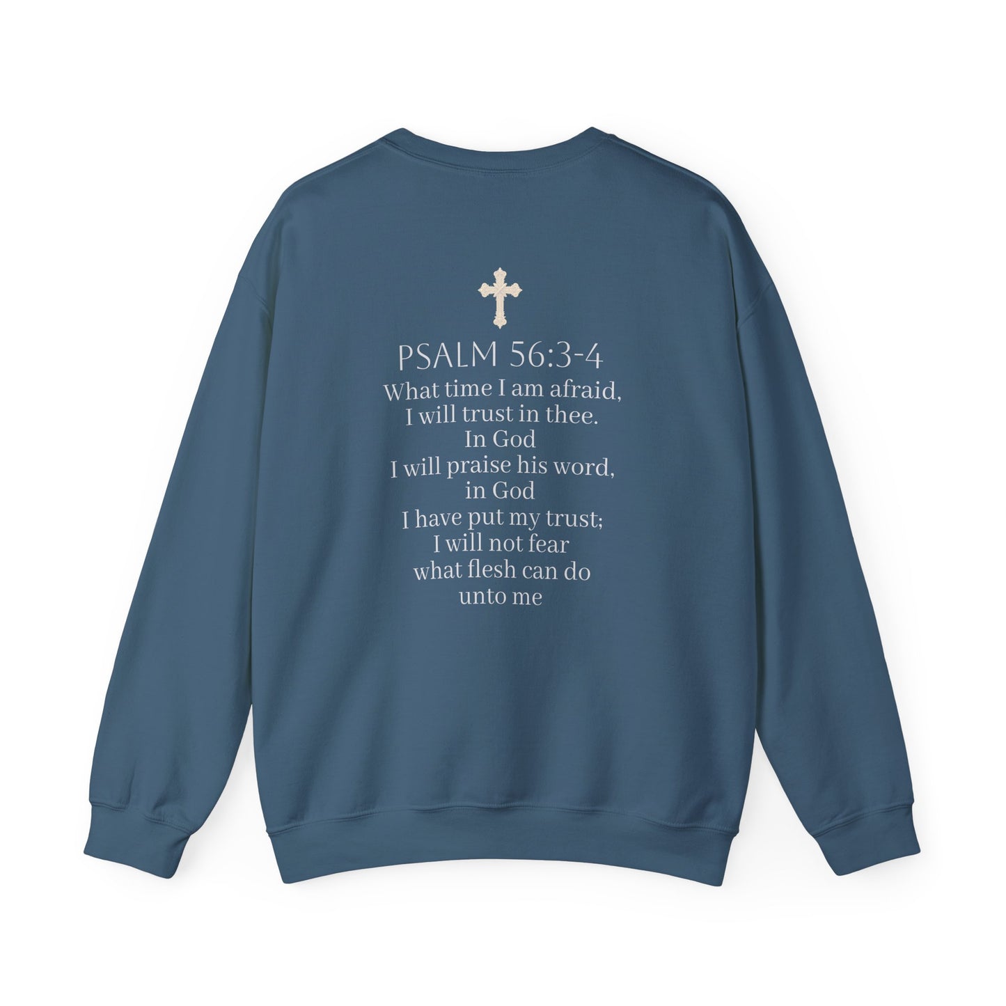 In God We Trust | Men’s Christian Sweatshirt with Scripture Back Print