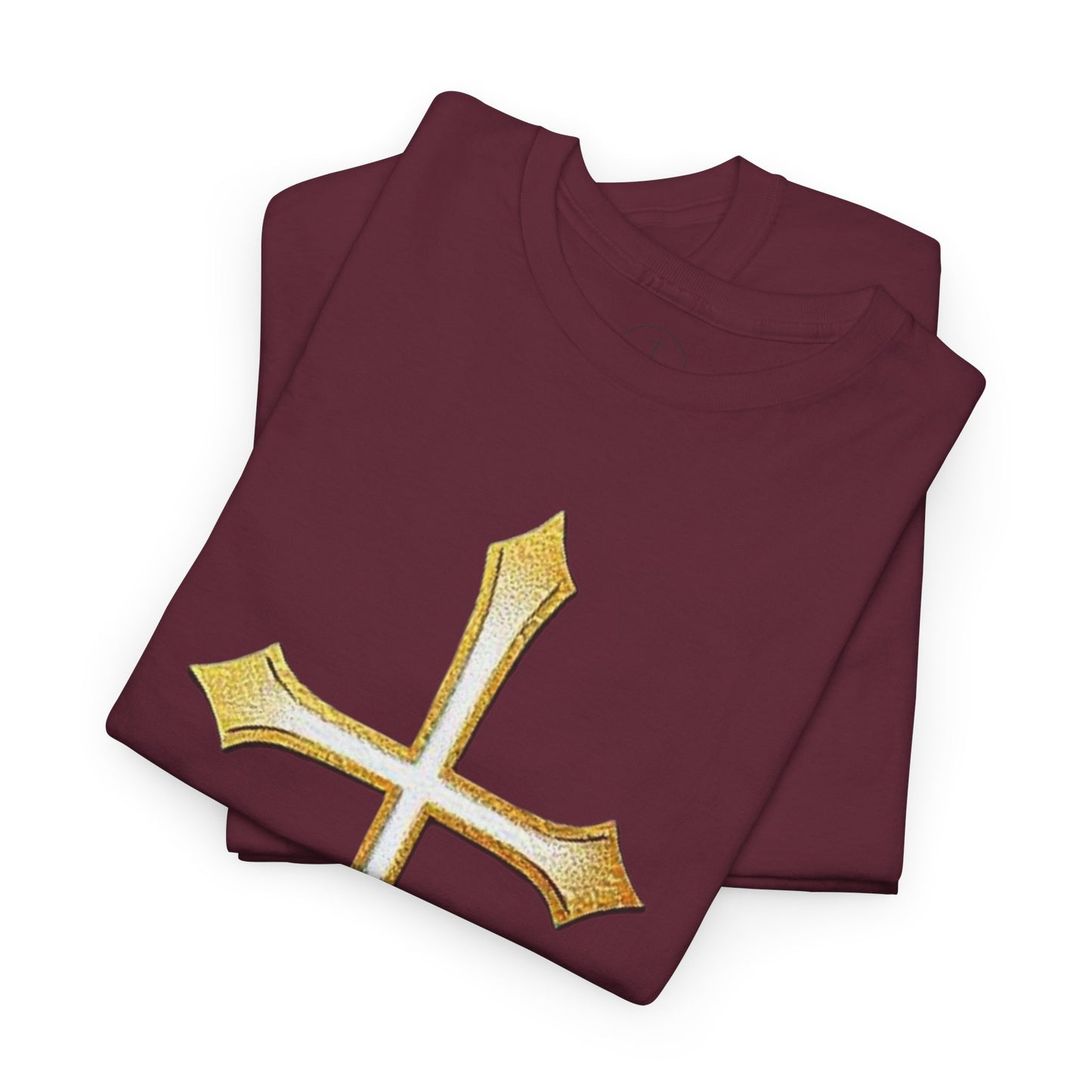 Men’s Gold Cross Tee – Christian Faith-Inspired Apparel