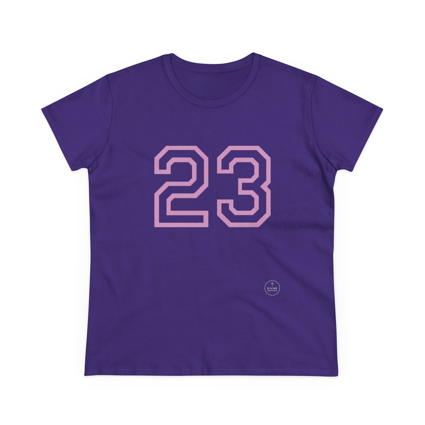 Psalm 23 Women’s Tee – Inspired Sports-Style Shirt (Pink Numbering)